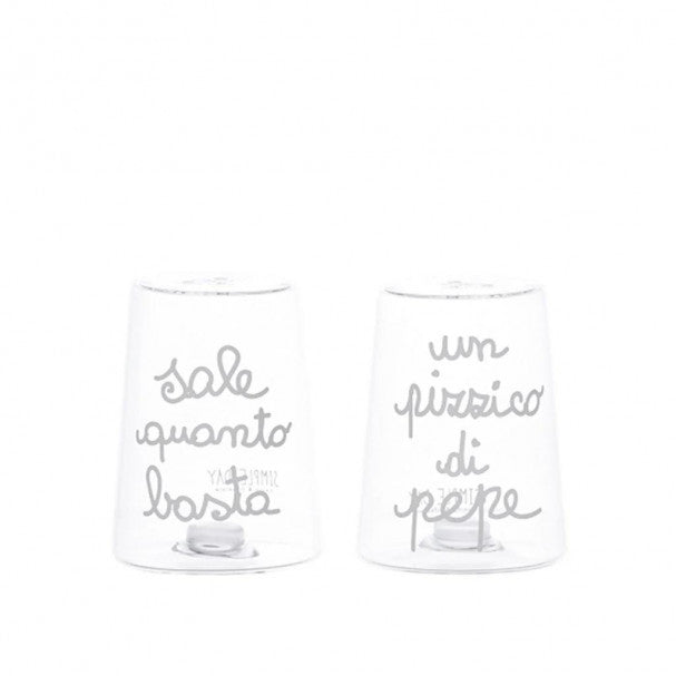 Set sale e pepe in vetro