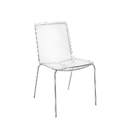 MILANO SET 2 SEDIE  TRASPARENTE