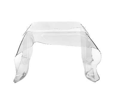 DRAPPEGGI  TAVOLO  QUADRATO  BASSO  TRASPARENTE