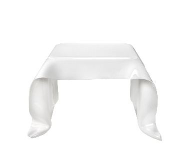 DRAPPEGGI  TAVOLO  QUADRATO  BASSO  BIANCO