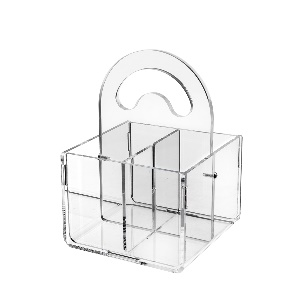 SERVING  P/POSATE  4  SEDI  CON  MANICO  TRASPARENTE