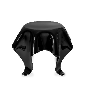 DRAPPEGGI  TAVOLO  TONDO  BASSO  NERO