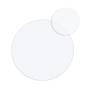 SERVING  SOTTOBICCHIERE / SOTTOPIATTO  ROTONDO  TRASP.