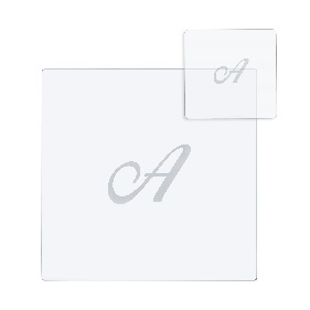 BON  TON  SET  SOTTOBICCHIERE / SOTTOPIATTO  QUADRATO  "A"  TRASP.