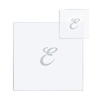 BON  TON  SET  SOTTOBICCHIERE / SOTTOPIATTO  QUADRATO  "D"  TRASP.