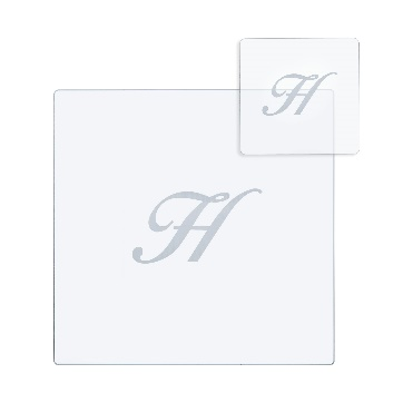 BON  TON  SET  SOTTOBICCHIERE / SOTTOPIATTO  QUADRATO  "G"  TRASP.