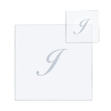 BON  TON  SET  SOTTOBICCHIERE / SOTTOPIATTO  QUADRATO  "I"  TRASP.