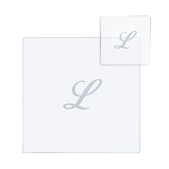 BON  TON  SET  SOTTOBICCHIERE / SOTTOPIATTO  QUADRATO  "K"  TRASP.