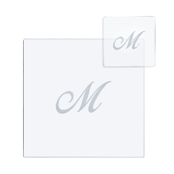 BON  TON  SET  SOTTOBICCHIERE / SOTTOPIATTO  QUADRATO  "L"  TRASP.