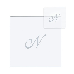 BON  TON  SET  SOTTOBICCHIERE / SOTTOPIATTO  QUADRATO  "M"  TRASP.