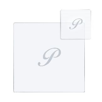 BON  TON  SET  SOTTOBICCHIERE / SOTTOPIATTO  QUADRATO  "O"  TRASP.