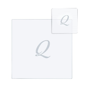 BON  TON  SET  SOTTOBICCHIERE / SOTTOPIATTO  QUADRATO  "P"  TRASP.