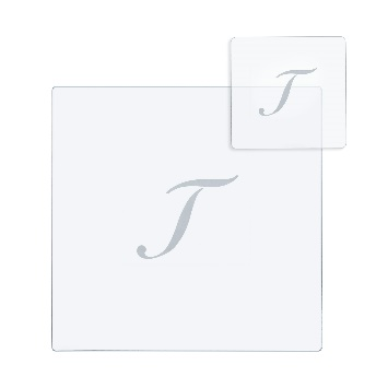 BON  TON  SET  SOTTOBICCHIERE / SOTTOPIATTO  QUADRATO  "T"  TRASP.