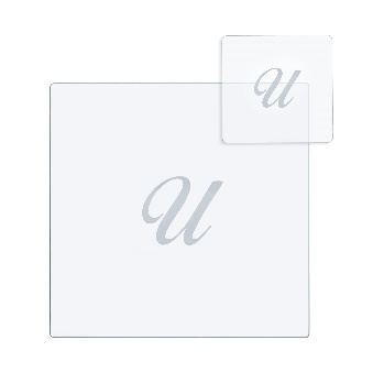 BON  TON  SET  SOTTOBICCHIERE / SOTTOPIATTO  QUADRATO  "U"  TRASP.