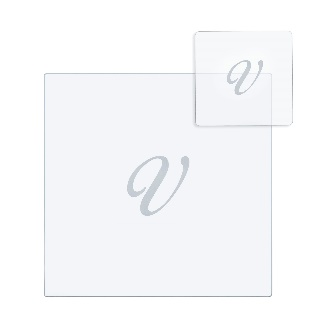 BON  TON  SET  SOTTOBICCHIERE / SOTTOPIATTO  QUADRATO  "V"  TRASP.