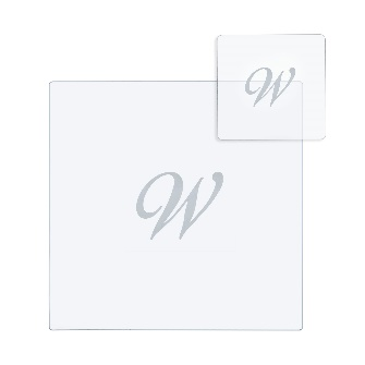 BON  TON  SET  SOTTOBICCHIERE / SOTTOPIATTO  QUADRATO  "W"  TRASP.