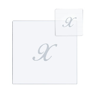 BON  TON  SET  SOTTOBICCHIERE / SOTTOPIATTO  QUADRATO  "X"  TRASP.