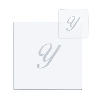 BON  TON  SET  SOTTOBICCHIERE / SOTTOPIATTO  QUADRATO  "Y"  TRASP.