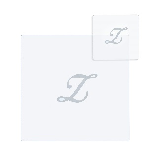 BON  TON  SET  SOTTOBICCHIERE / SOTTOPIATTO  QUADRATO  "Z"  TRASP.