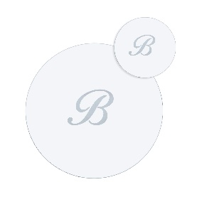 SERVING  SET  SOTTOBICCHIERE / SOTTOPIATTO  ROTONDO  "B"  TRASP.