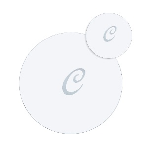 SERVING  SET  SOTTOBICCHIERE / SOTTOPIATTO  ROTONDO  "C"  TRASP.