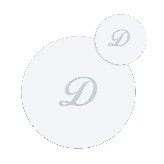 SERVING  SET  SOTTOBICCHIERE / SOTTOPIATTO  ROTONDO  "D"  TRASP.