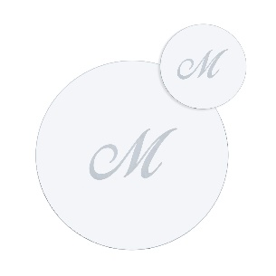 SERVING  SET  SOTTOBICCHIERE / SOTTOPIATTO  ROTONDO  "M"  TRASP.