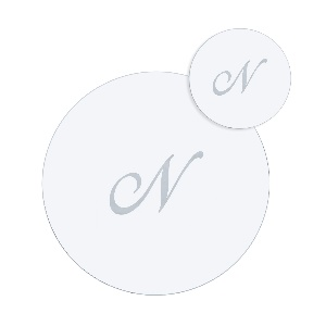 SERVING  SET  SOTTOBICCHIERE / SOTTOPIATTO  ROTONDO  "N"  TRASP.