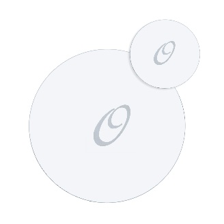 SERVING  SET  SOTTOBICCHIERE / SOTTOPIATTO  ROTONDO  "O"  TRASP.