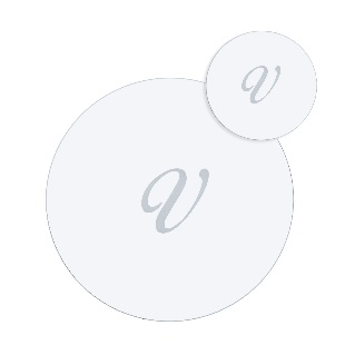 SERVING  SET  SOTTOBICCHIERE / SOTTOPIATTO  ROTONDO  "V"  TRASP.