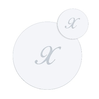 SERVING  SET  SOTTOBICCHIERE / SOTTOPIATTO  ROTONDO  "W"  TRASP.