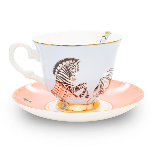 Tazza tè con piattino in porcellana ZEBRA – Nina Maison