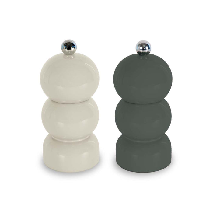 Set macina pepe e sale in legno laccato con macina in ceramica