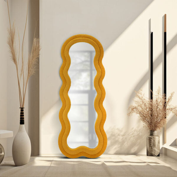 Specchio da muro Teddy Giallo senape