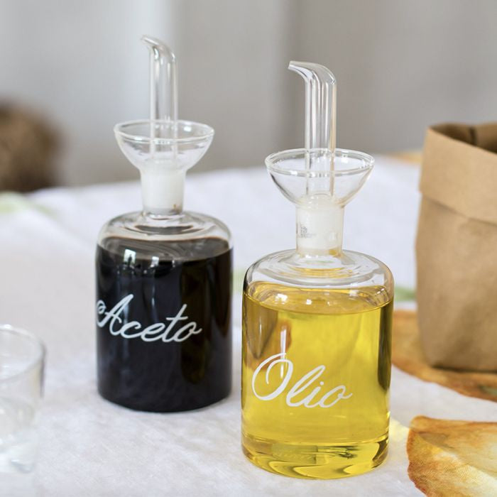 Set 2 bottiglie olio e aceto