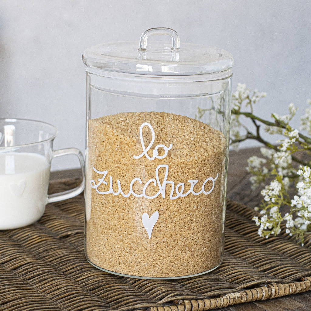 Barattolo in vetro 20 cm di altezza