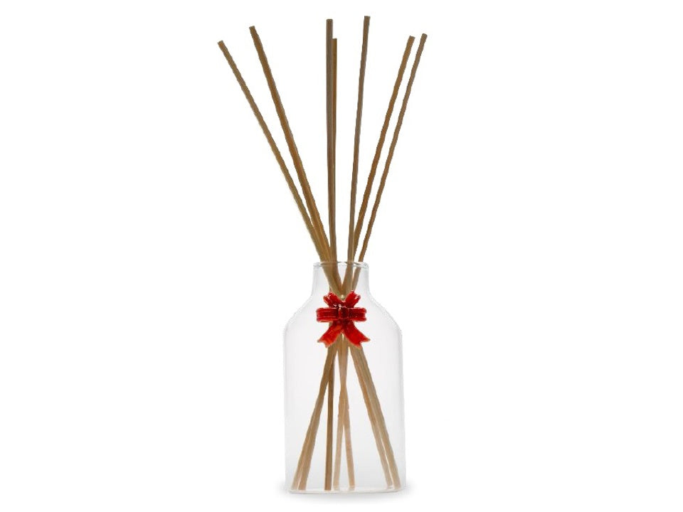 Diffusore di essenze in vetro borosilicato 230ml decoro fiocco