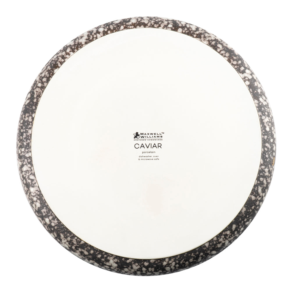 Caviar piatto con bordo 28 cm granite