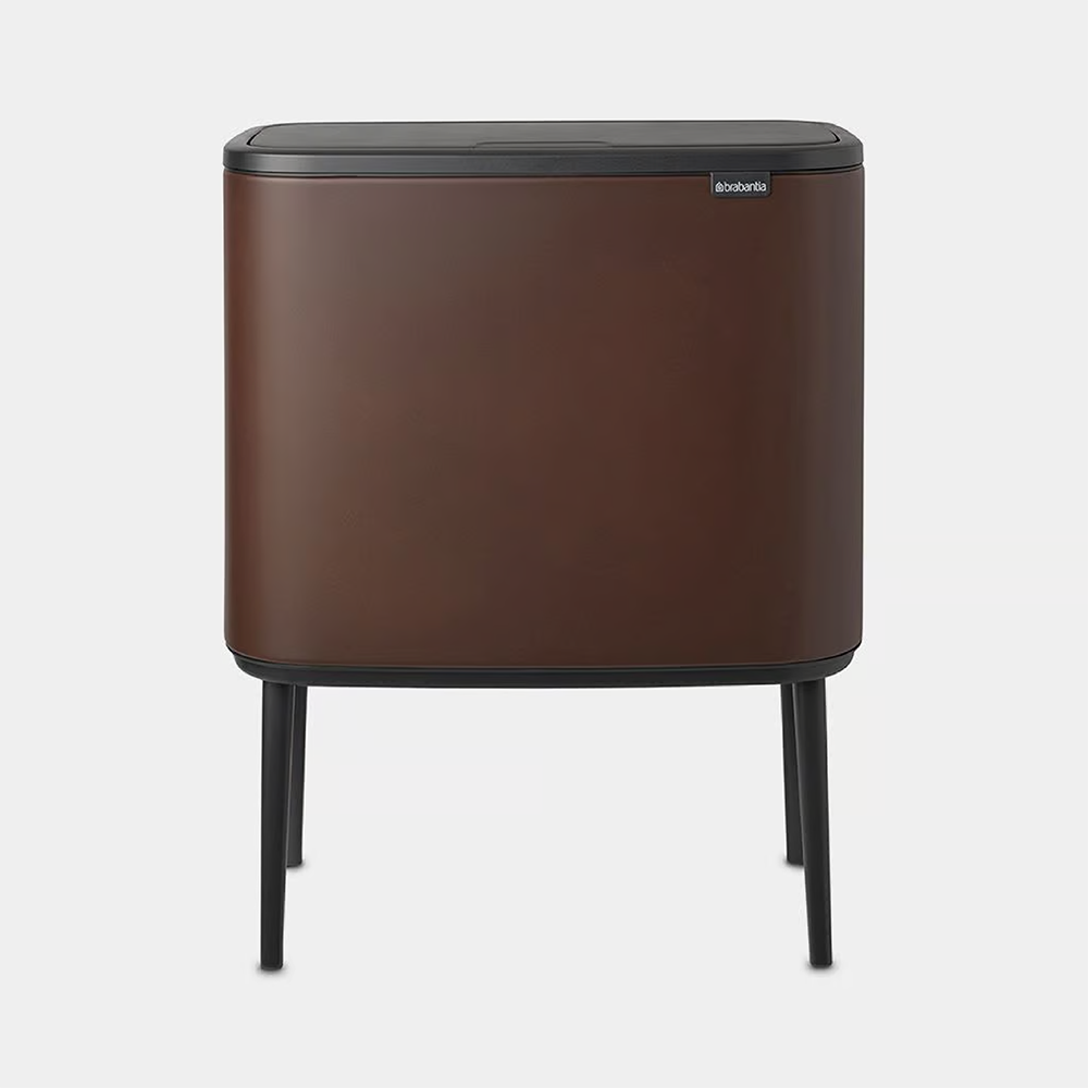 Bo Touch Bin 11 + 23 L Mineral Cosy Brown