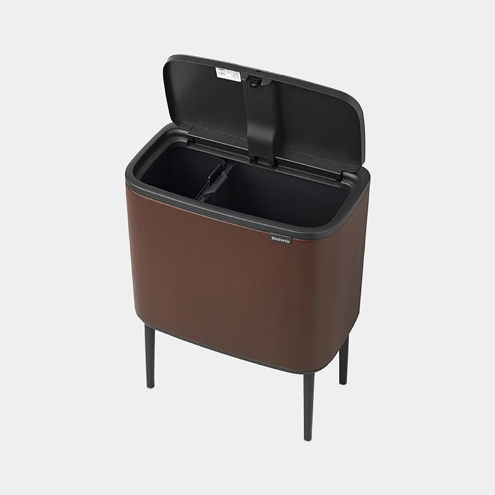 Bo Touch Bin 11 + 23 L Mineral Cosy Brown