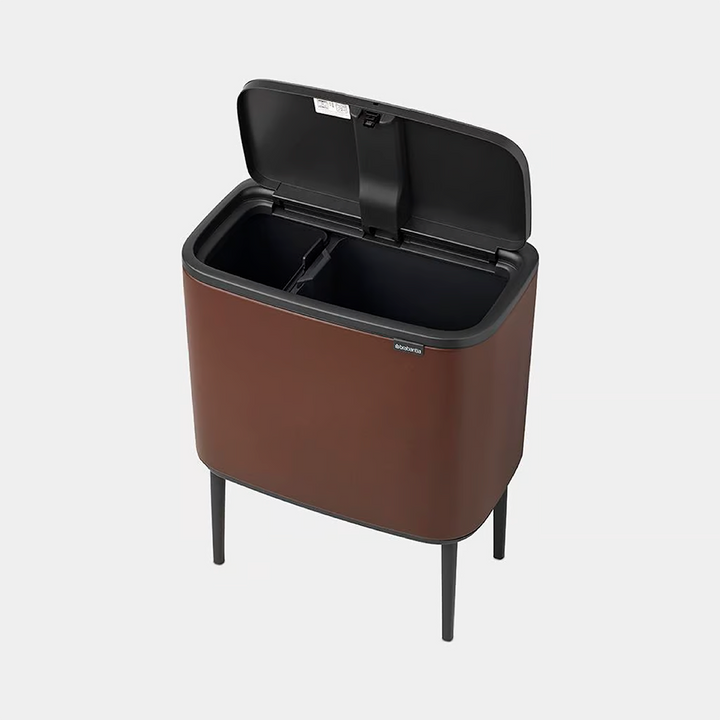 Bo Touch Bin 11 + 23 L Mineral Cosy Brown