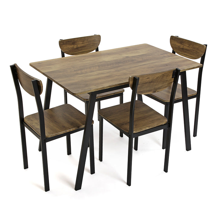 Set tavolo con 4 sedie stile industriale