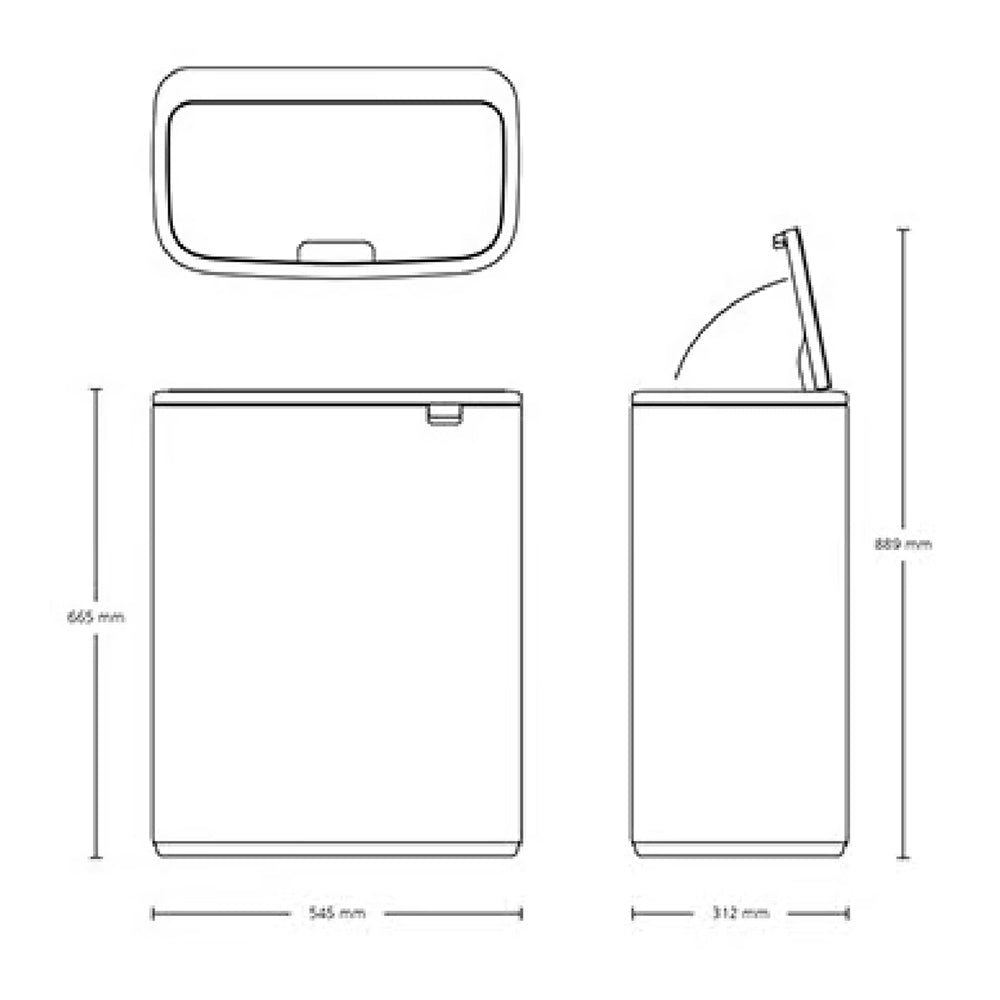 Bo Touch Bin 2 x 30 L acciaio matt fingerprint proof