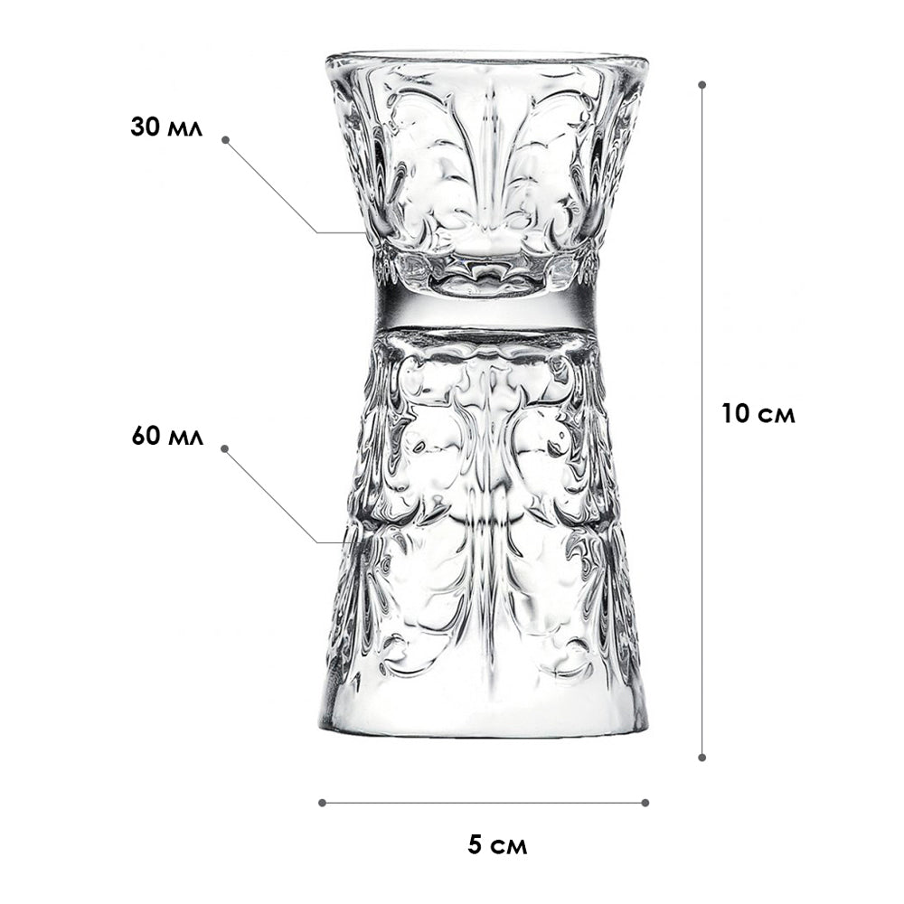 6 Bicchieri Shot clessidra 6 cl