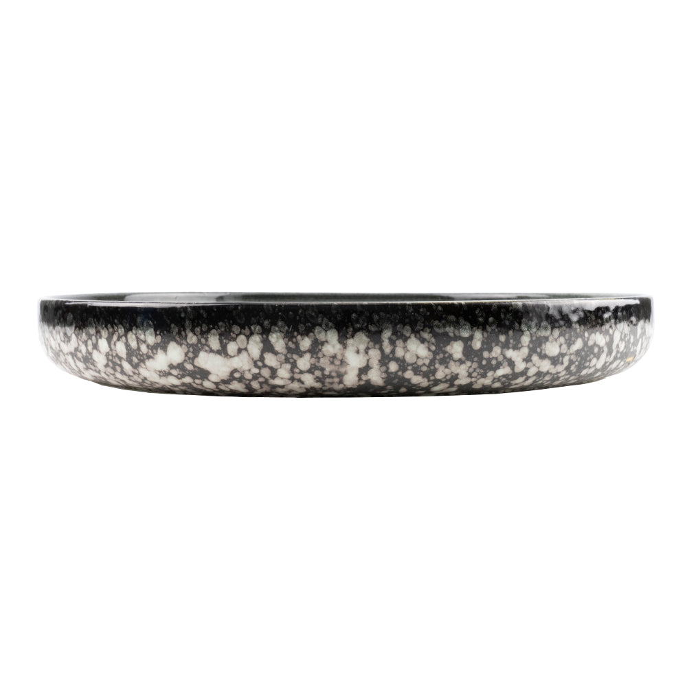 Caviar piatto con bordo 28 cm granite