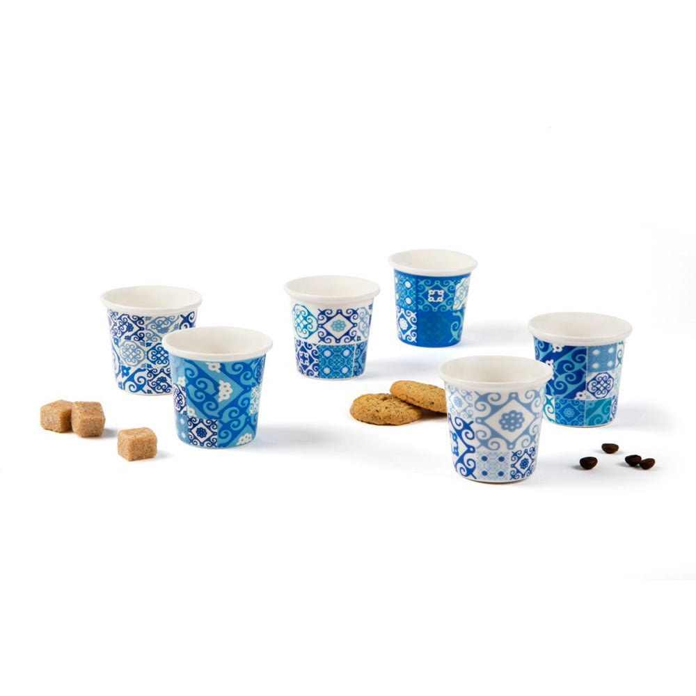 Set 6 bicchierini caffè MAIOLICA BLUE