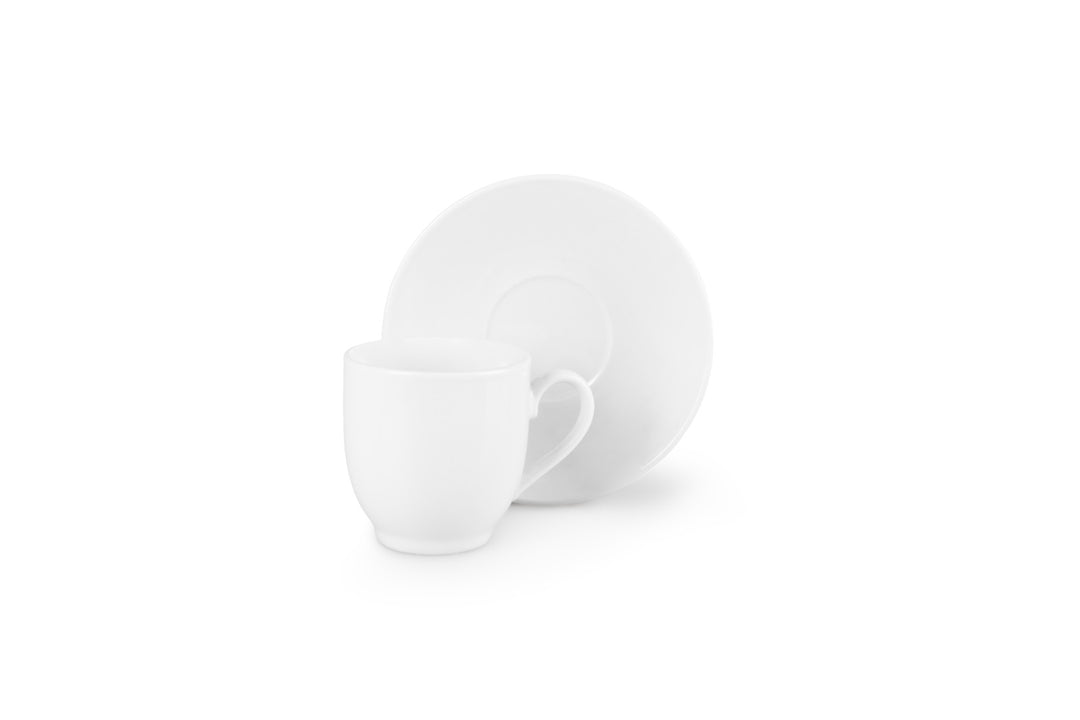Set 6 tazzine con piattino Simple White