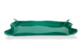 DRAPP.VASSOIO RETTAN.PICCOLO VERDE SCURO