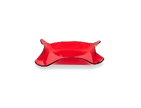 DRAPPEGGI VUOTATASCHE QUADR.ROSSO TRASP