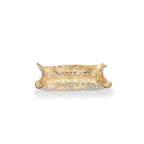 DRAPPEGGI PIZZO LEAVERS GOLD VUOTATASCHE RETTANGOLARE